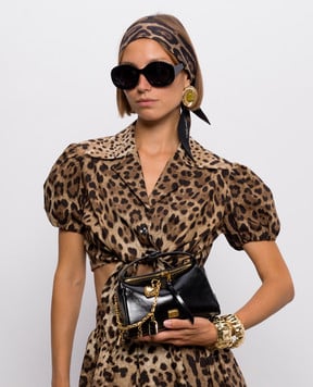 Dolce&Gabbana Leopard print silk twill ribbon FS215AGDCF5