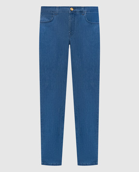Stefano Ricci Blue jeans with logo patch MFT61B3130TR138L