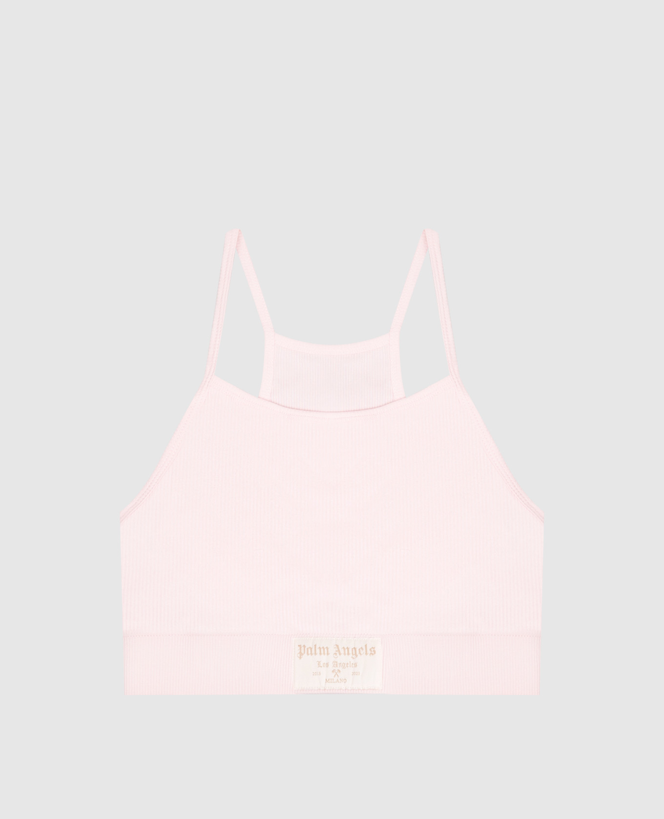 Pink top with logo patch