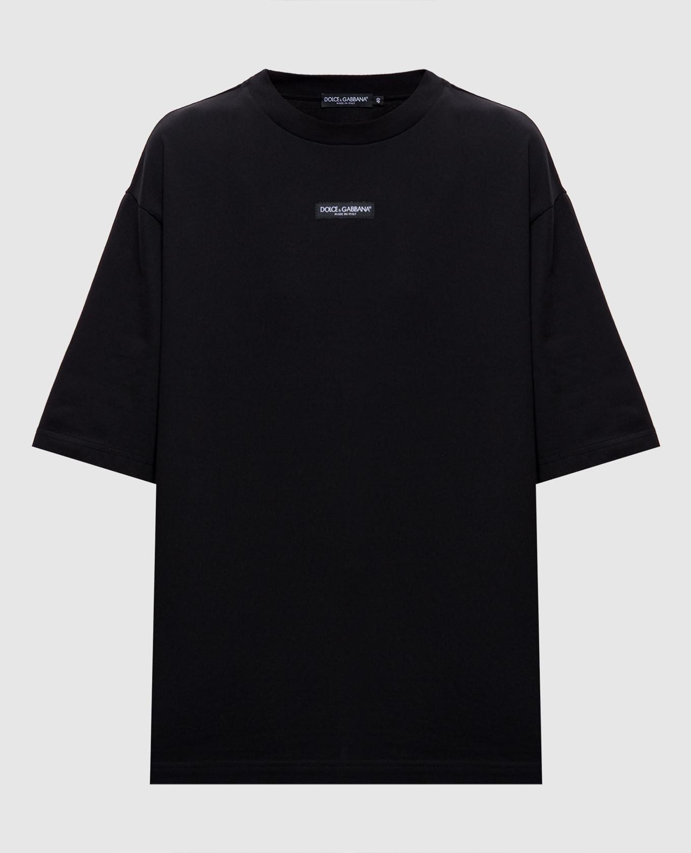 Black T-shirt with logo patch