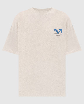 Off-White Grey Melange Half Arrow T-shirt 44MAA120F26J007