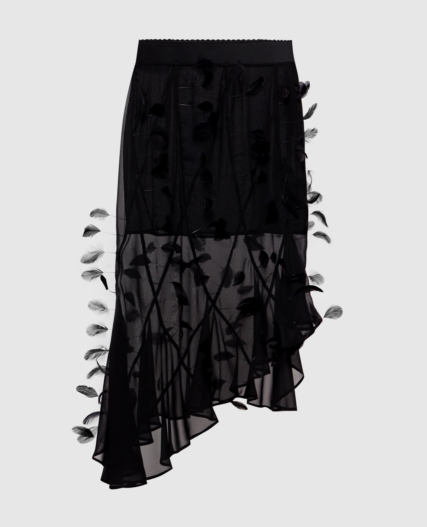 Black skirt with feathers The Attico