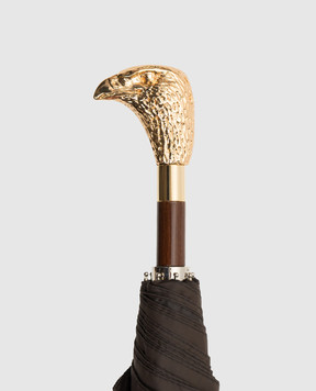 Pasotti Brown Eagle Folding Umbrella OMITUO64SRASOSERGE19