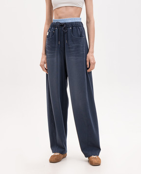 Juun.j Blue layered track pants JW6421W51P