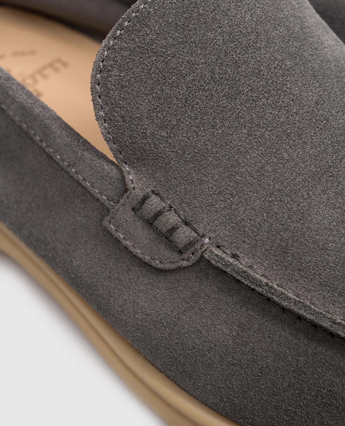 FELIX gray suede loafers Lanciotti De Verzi 5