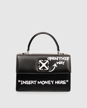 Off-White Black leather Jitney 1.4 bag OWWNP02F26LT01