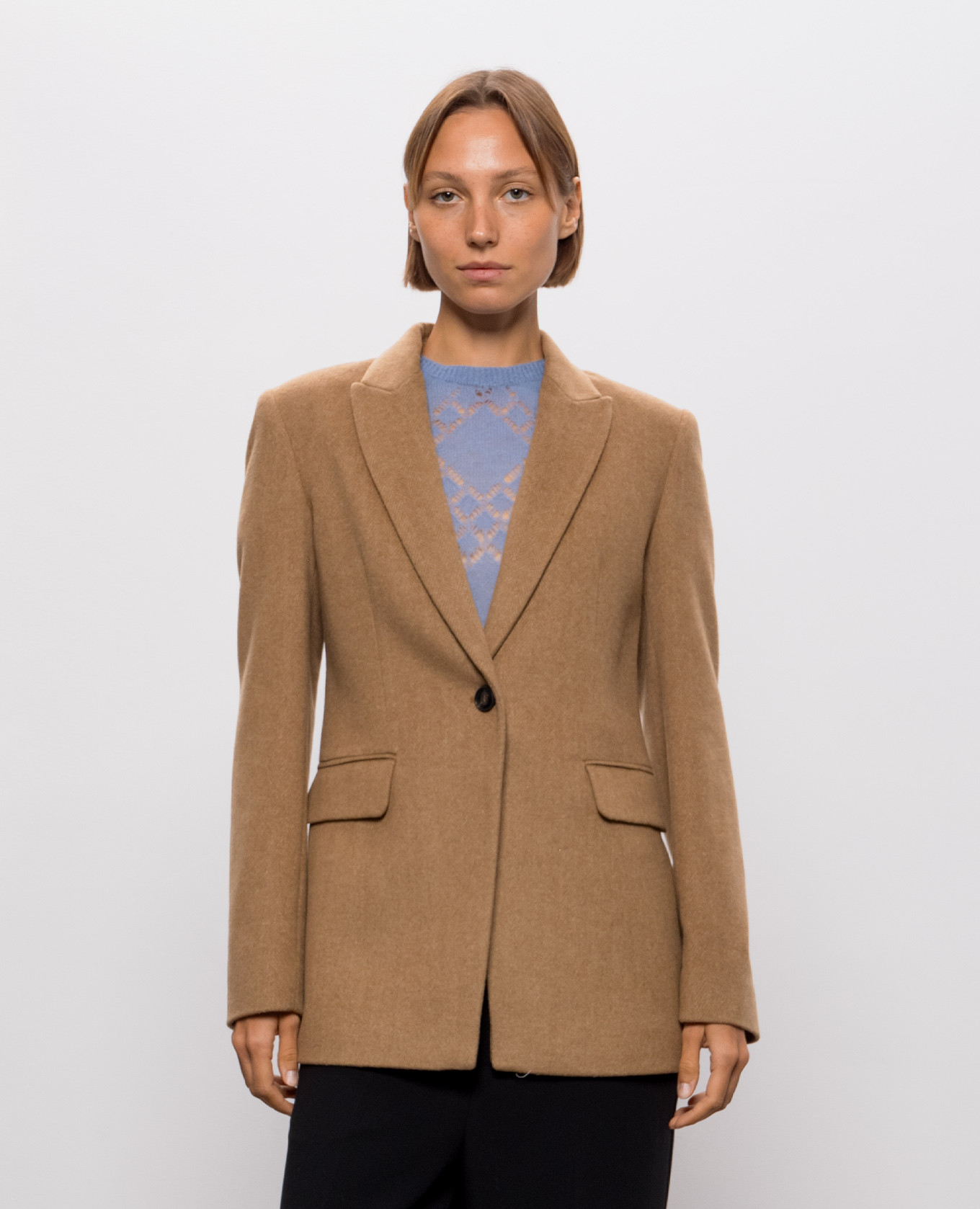 Brown wool jacket Twinset 3