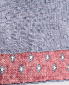 Brunello Cucinelli Reversible geometric pattern silk pachet MX8730091