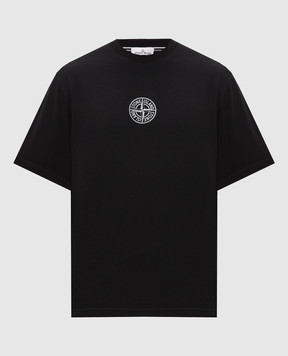 Stone Island Black T-shirt with Low Infos print L2S152100001S0480