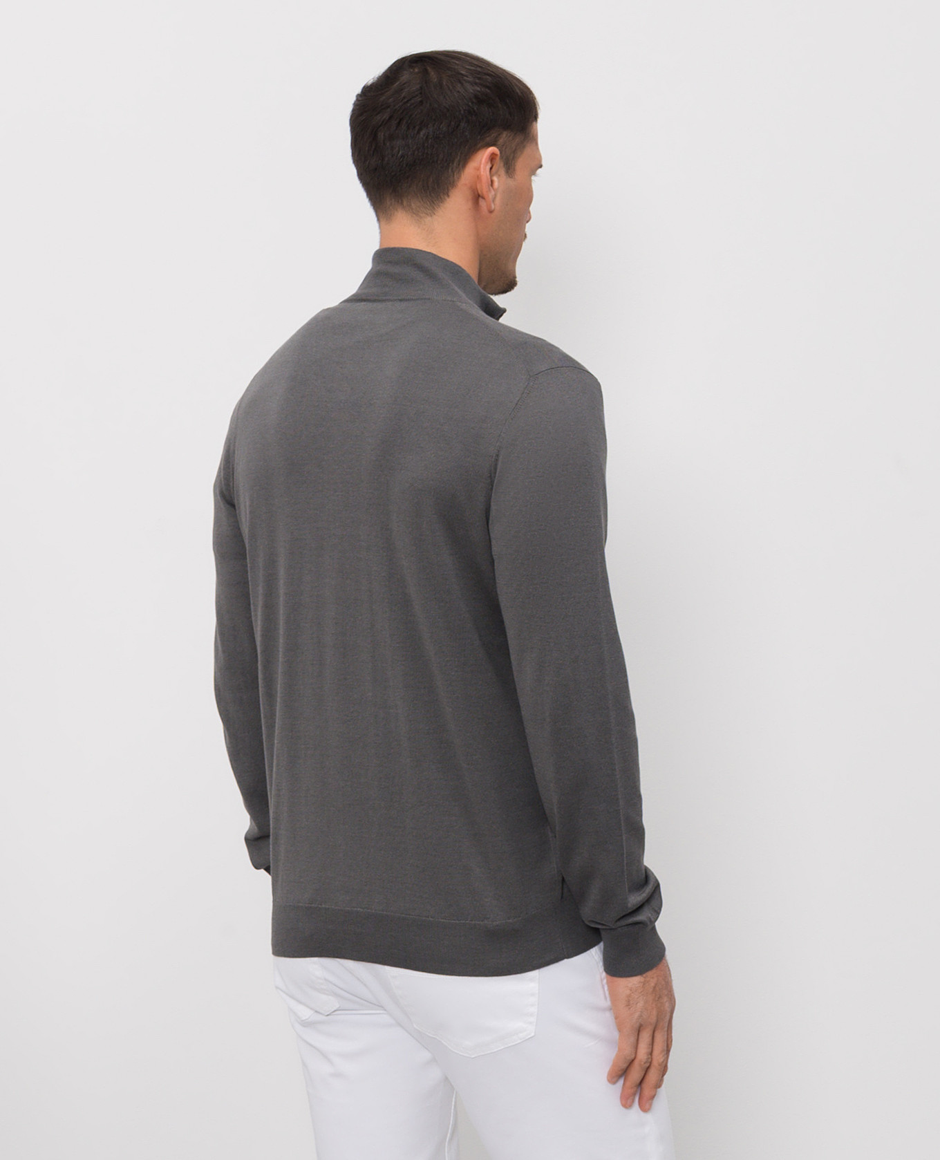 

Gray cardigan with silk Enrico Mandelli, Grey