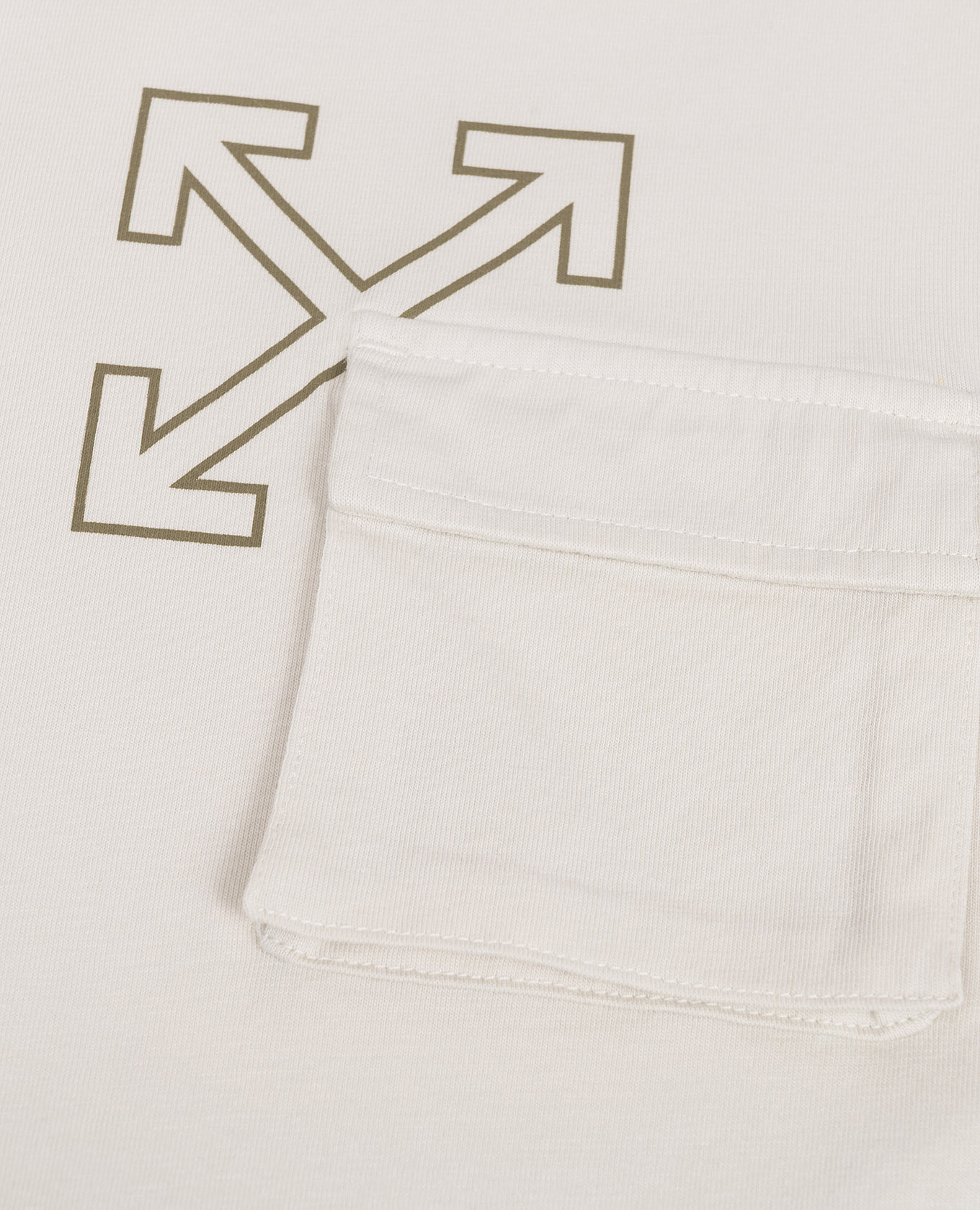 

Children's khaki T-shirt with logo print Off-White
