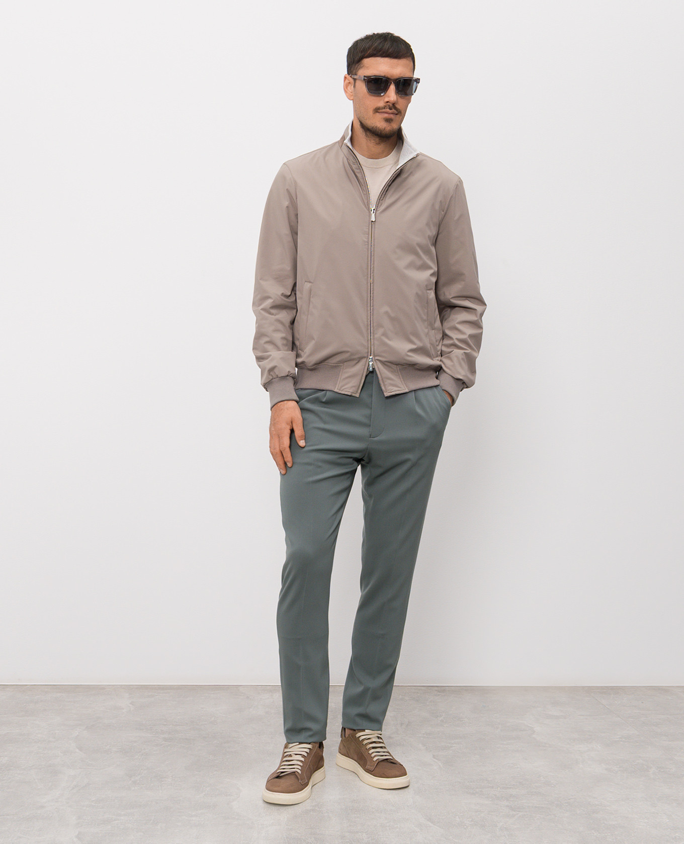 Green wool pants Enrico Mandelli 2