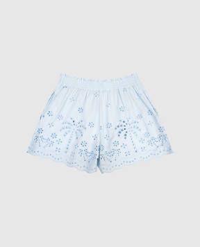 MC2 SAINT BARTH Sangallo Palms Kids Blue Shorts MEA00100482L