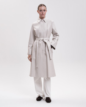 The Row Angela ivory leather coat R000315L674