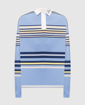 AMIRI Blue striped polo shirt AM326JR017