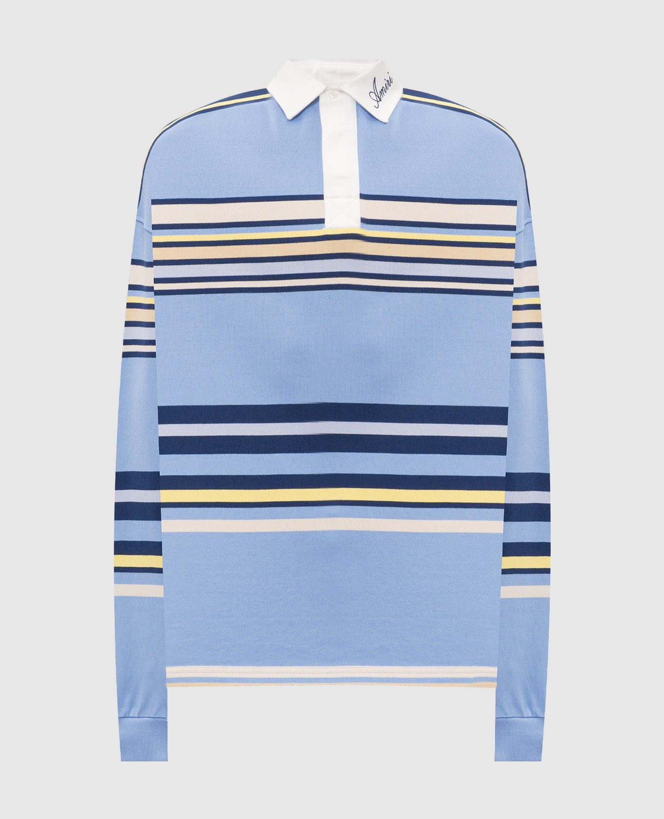 Blue striped polo shirt AMIRI