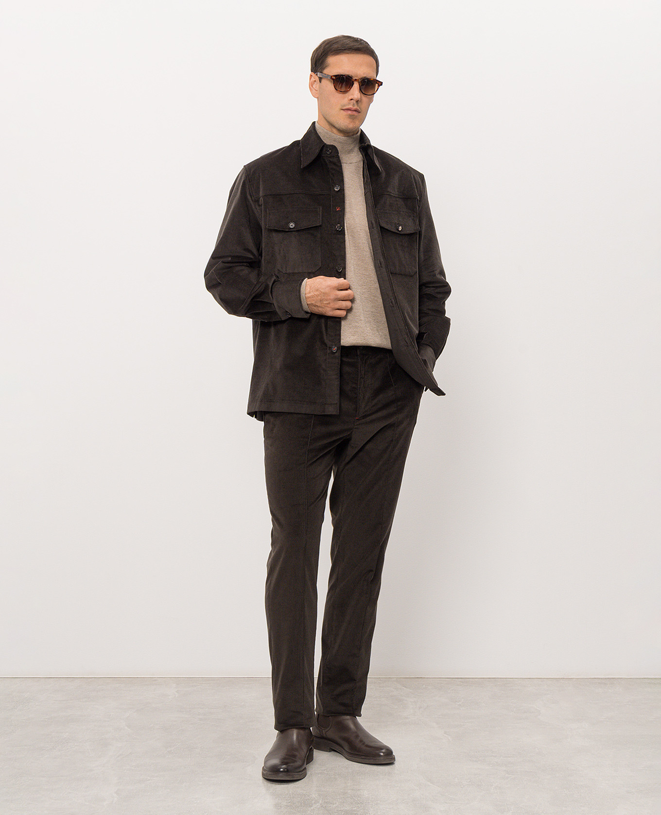 Green corduroy shirt ISAIA 2