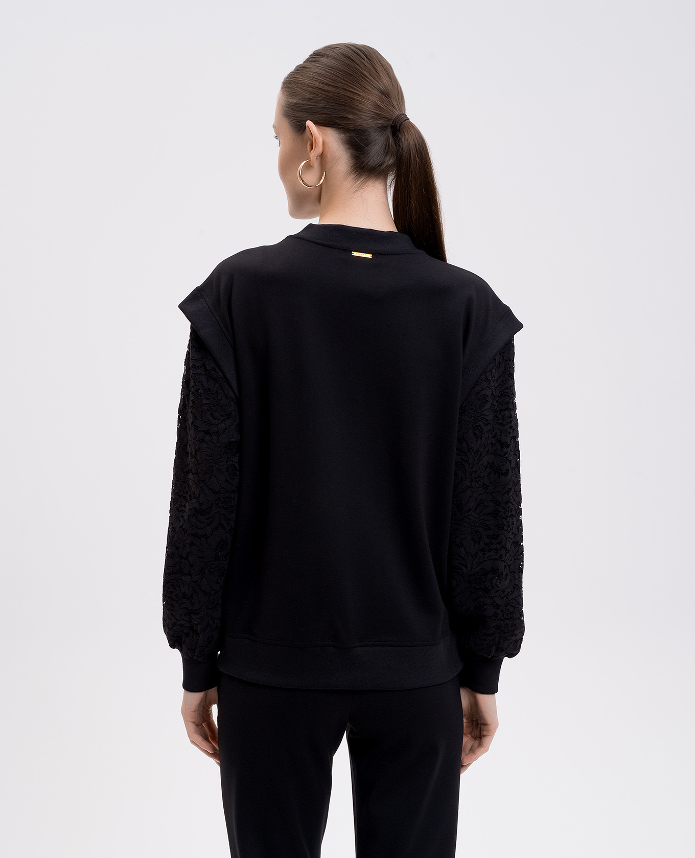 Black jumper with lace Twinset 4