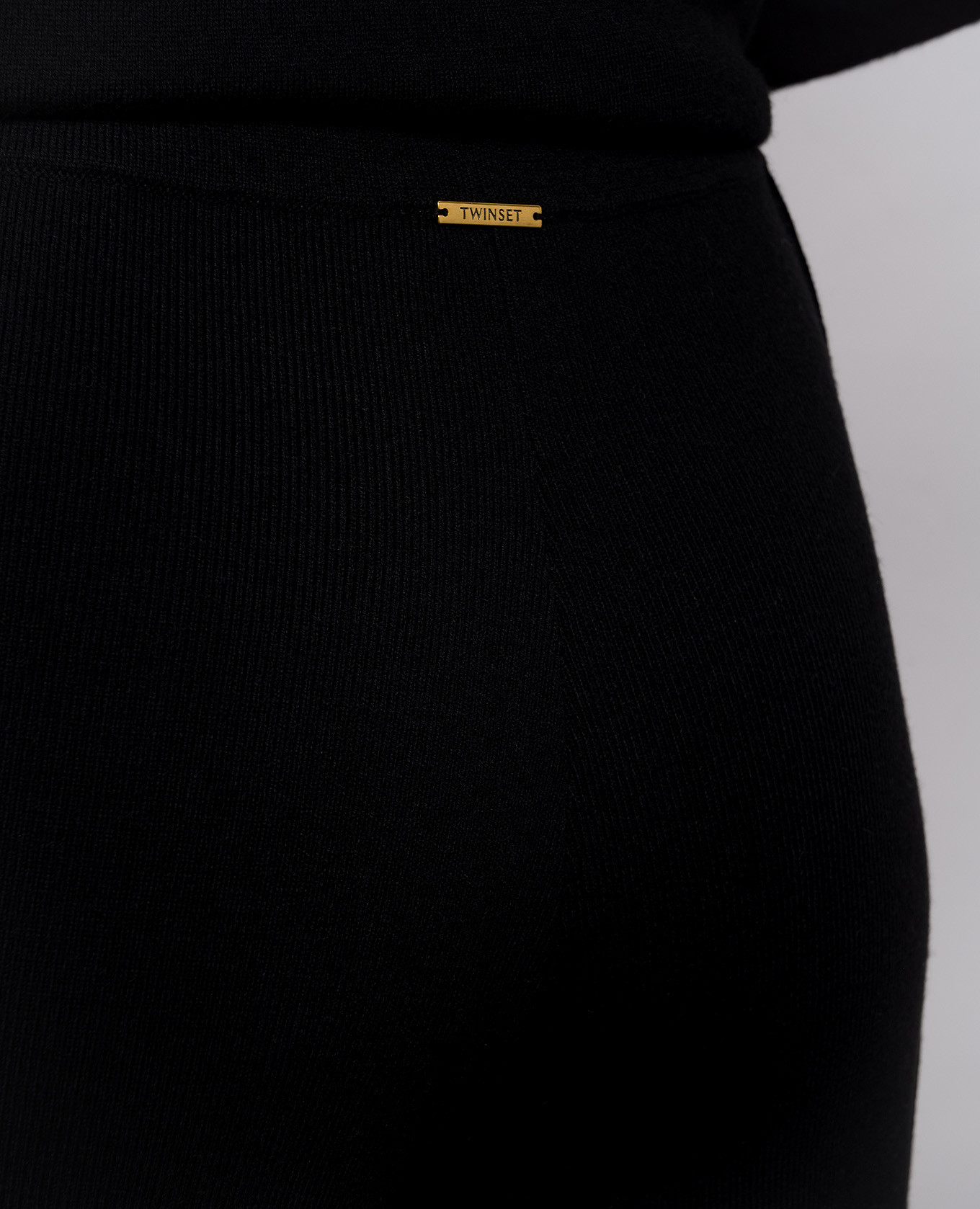 

Black wool pants with logo Twinset
