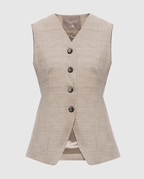 Marco Pescarolo Grey Trenta wool and cashmere vest TRENTAD5429