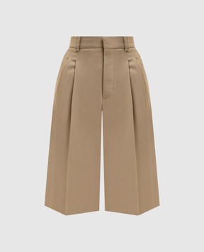 Ami Paris Beige wool Bermuda shorts FSO827WV0194