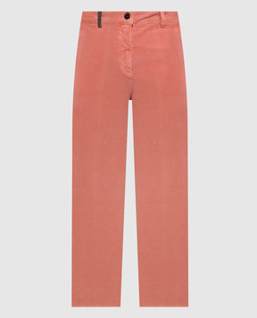 Peserico Pink corduroy pants P04524T303277