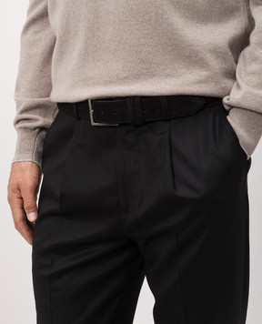 Cashmere&Whiskey Black suede belt SUEDE