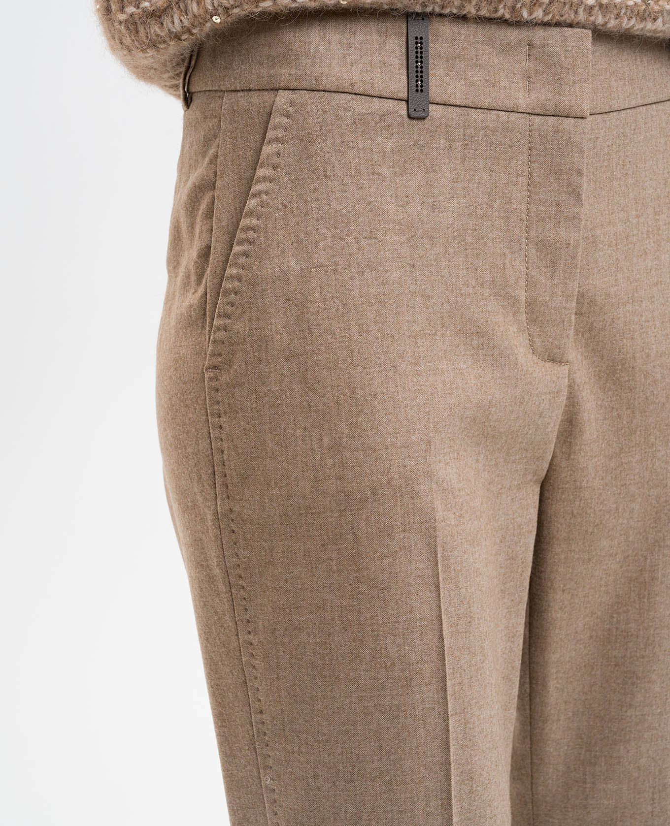 

Beige wool and cashmere pants Peserico