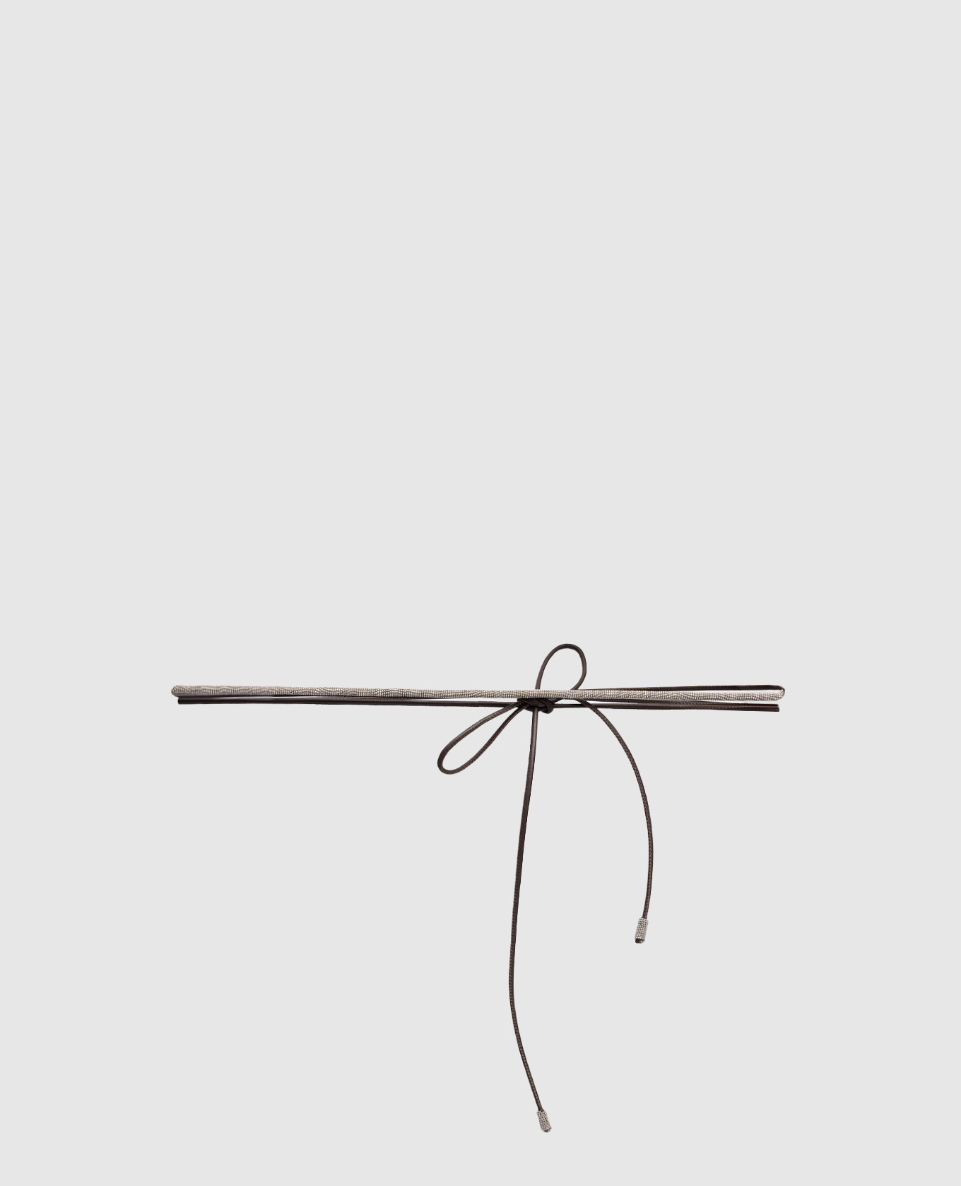 

Brown leather belt with monil chain Peserico