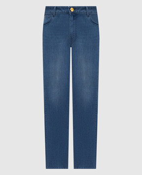 Stefano Ricci Blue jeans with logo patch MST63B2130T0198