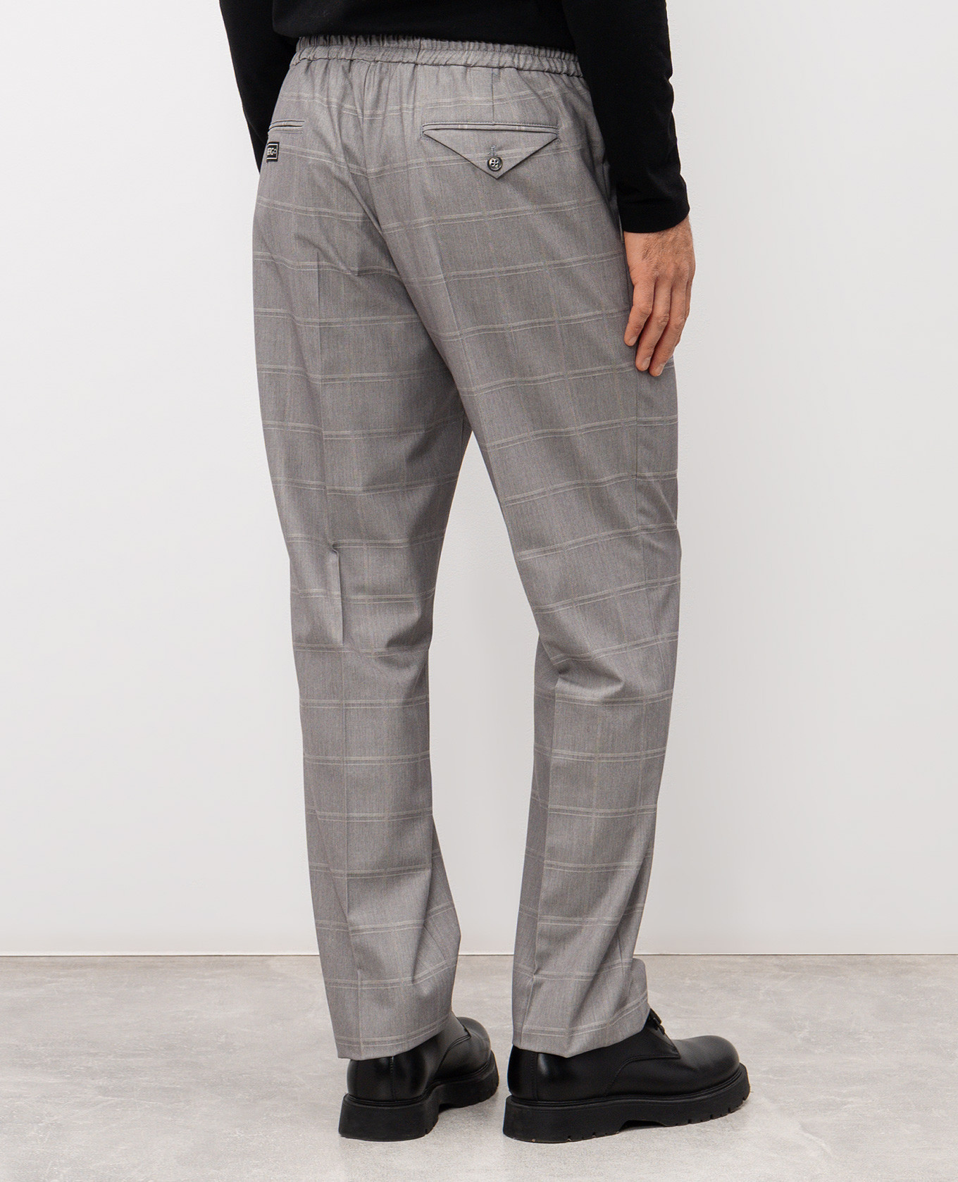 

Gray checked pants Iceberg, Grey