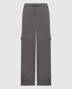 Twinset Gray cargo pants 262LI2WBB