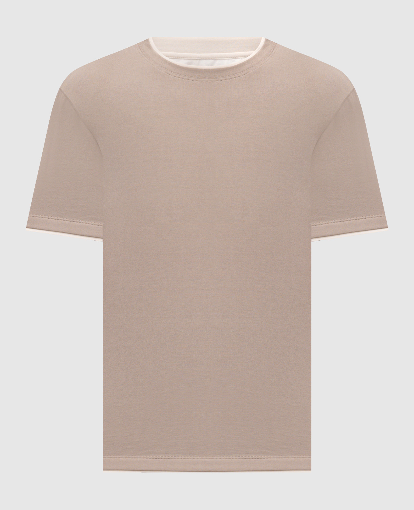 Beige layered T-shirt
