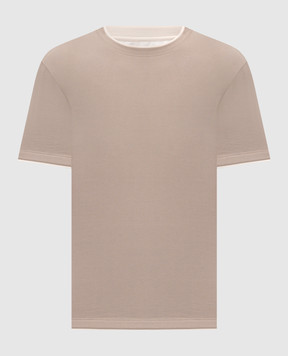 Brunello Cucinelli Beige layered T-shirt M0B137427