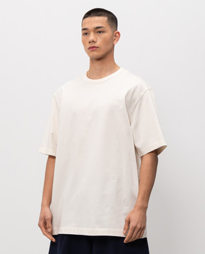 Juun.j Beige T-shirt with branded print JC6342P200