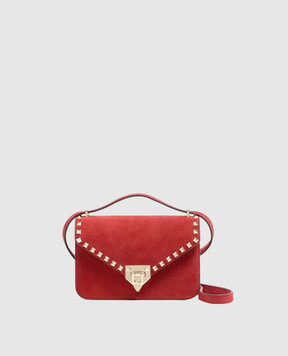 Valentino Red suede Rockstud bag 9W2B0T76KQQ