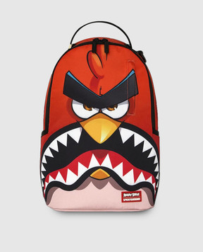 Sprayground Children's red backpack Angry Birds Shark Mini DLX 910M9566NSZ