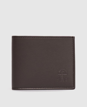 Brunello Cucinelli Brown Smooth leather wallet with embossed logo MWZNBU006