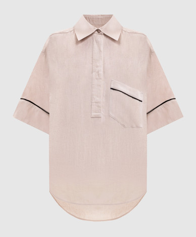 Beige linen shirt