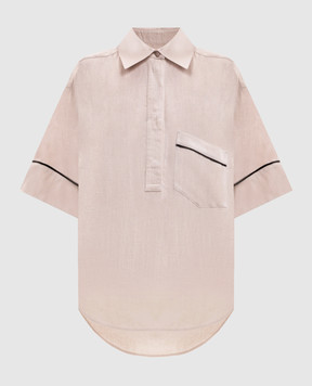 Agnona Beige linen shirt TD1109YU3049