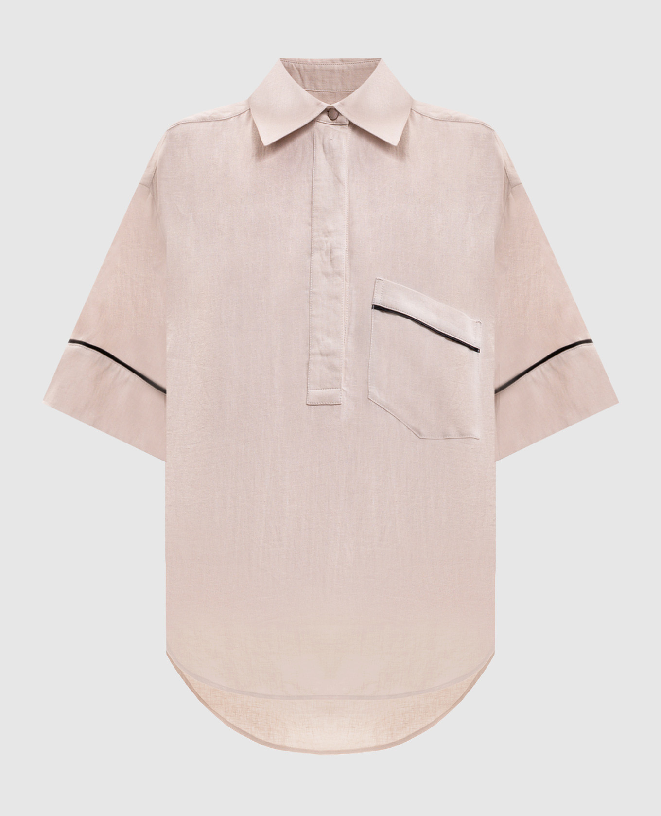 Beige linnen overhemd