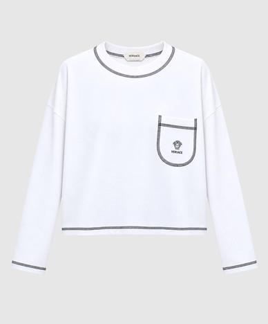 White longsleeve with logo embroidery