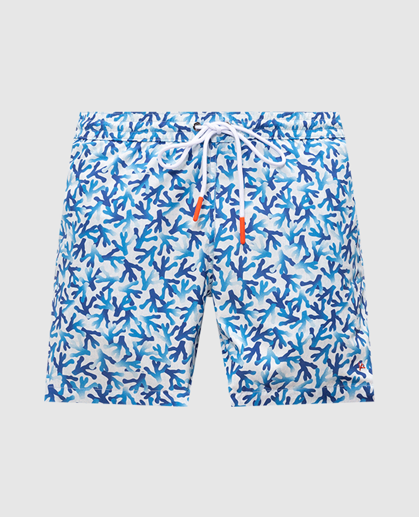 Blue printed swim shorts
