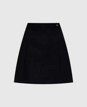 Valentino Black wool and silk mini skirt 9B3RAFB01CF