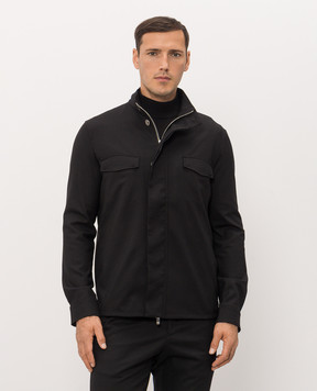 Marco Pescarolo Black cashmere and wool jacket TITAN5440