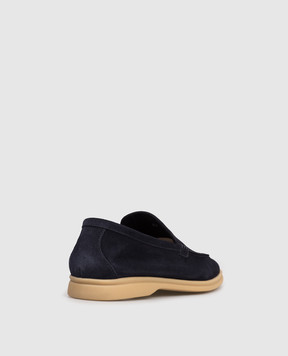 Lanciotti De Verzi Blue suede loafers FELIXLIGHTCACHEMIRE