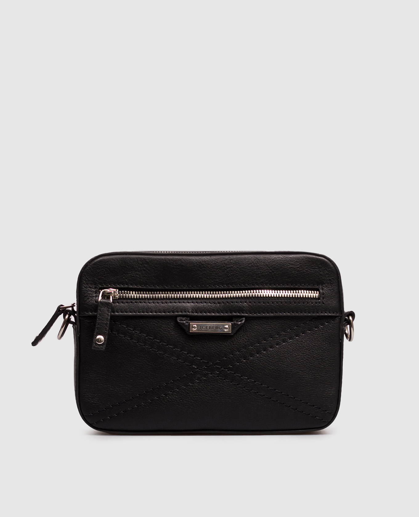 Black leather bag Iceberg