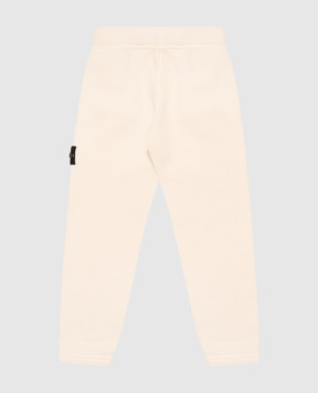 Stone Island Children's beige joggers with logo patch L2S166200004S042514