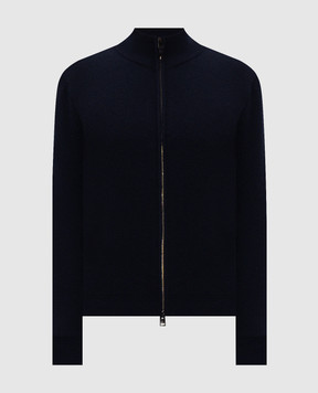 Canali Blue cashmere cardigan MK02546C0022