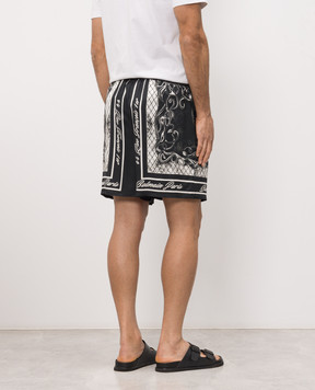 Balmain Black Foulard shorts HH1PA145VJ07